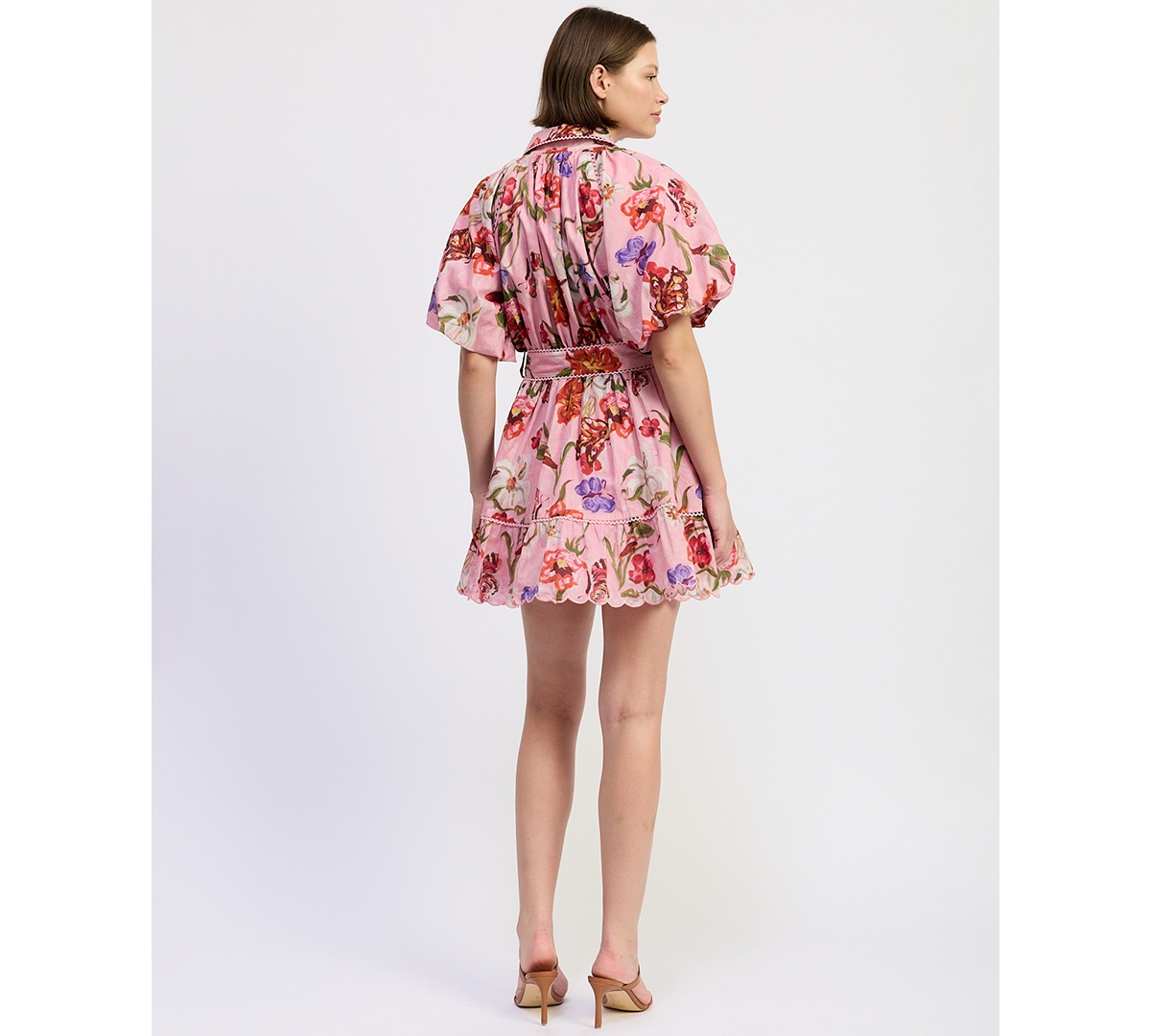 En Saison Women's Short-Sleeve Collared Mini Dress