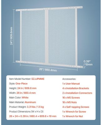 24" x 26" RV Screen Door Protector with Reinforced Mesh