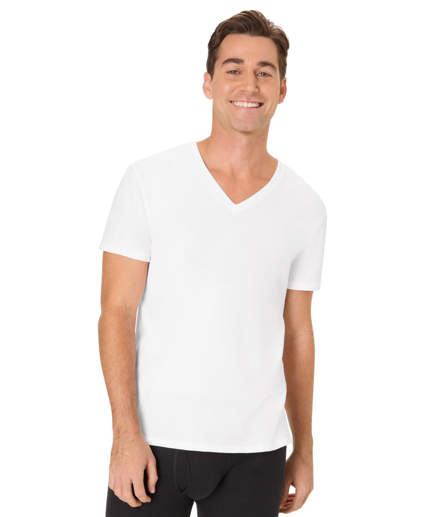Мужской топ Hanes Ultimate Comfort Fit V-Neck Undershirt, цвет: Assorted Colors — фото 1