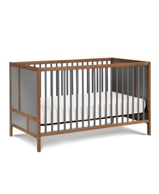  3in1 Convertible Crib - Solid Wood, Geometric Lines, 3 Adjustable Mattress Heights