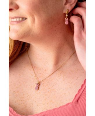 Peeps Pave Bunny Pendant Necklace