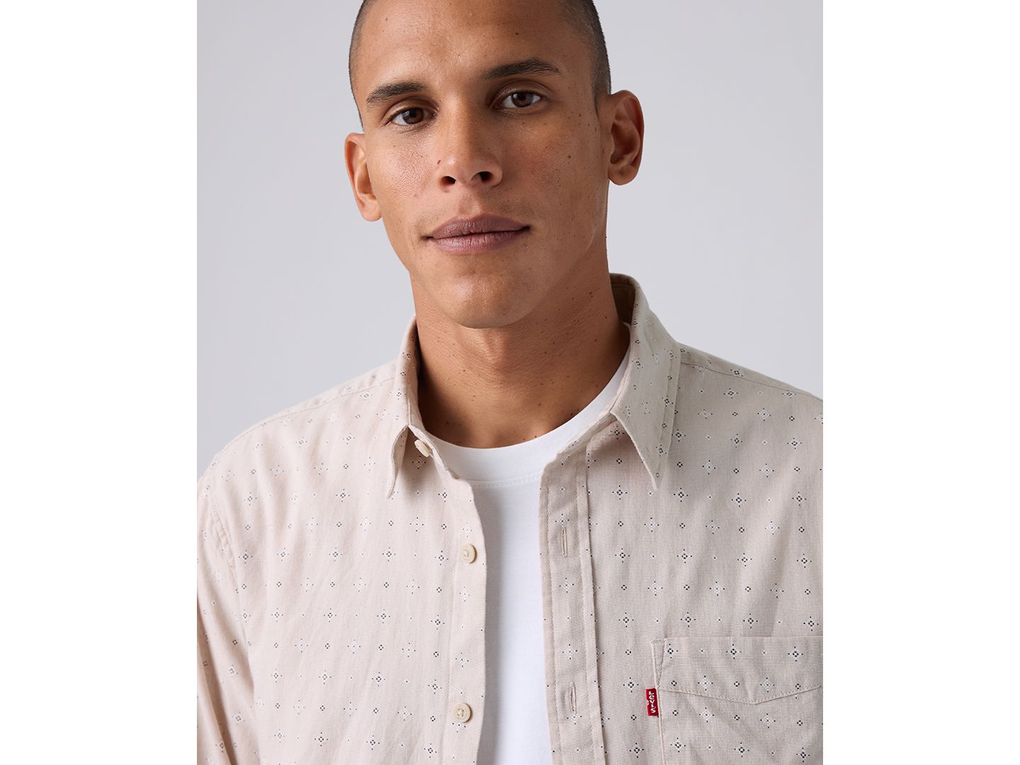 Мужская рубашка Levi's Classic Pocket Regular-Fit Long-Sleeve, цвет: Серый — фото 3