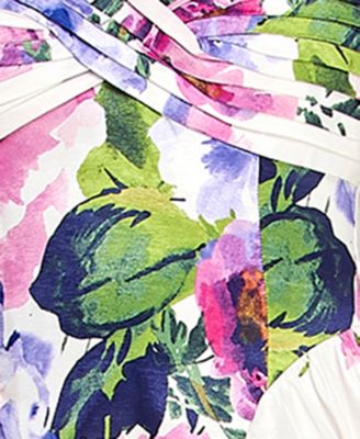 Juniors' Twist-Bodice Sweetheart Neck Midi Dress