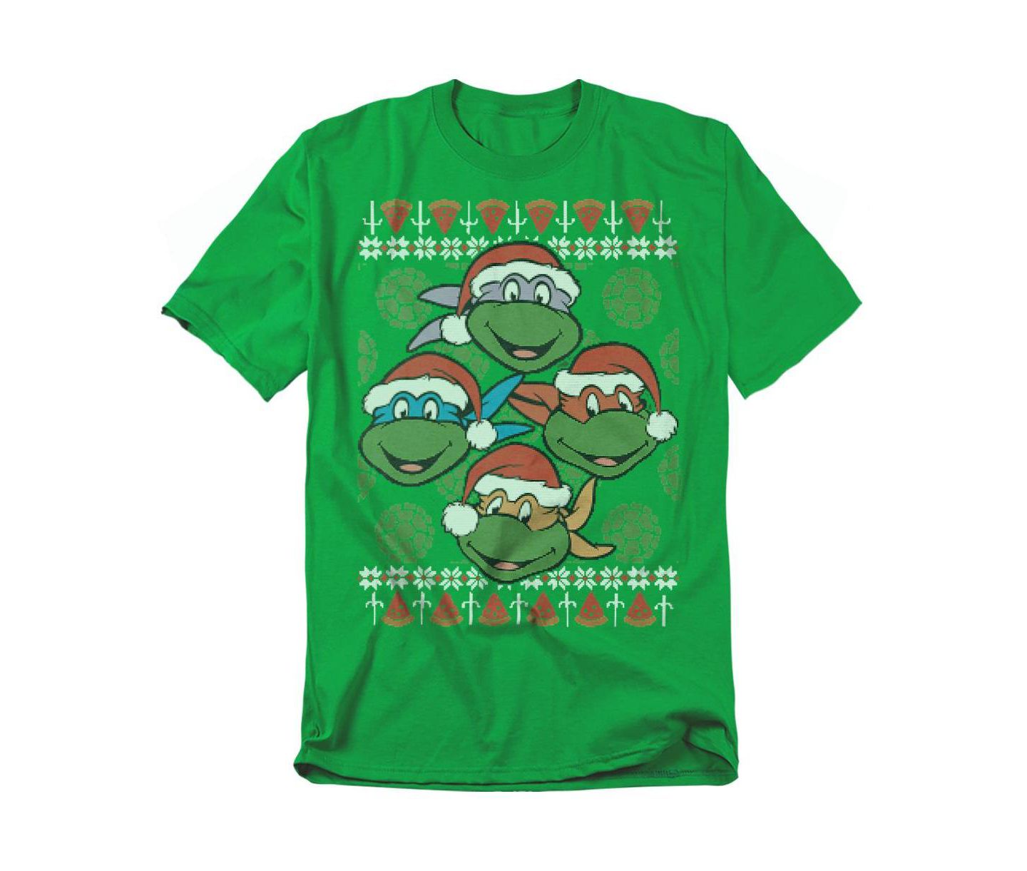 Мужская футболка Teenage Mutant Ninja Turtles Ugly Christmas, цвет: Зелёный — фото 1