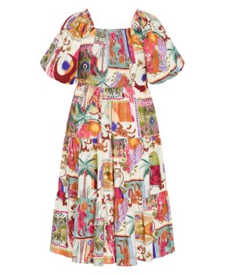 Women's Simona Print Puff Sleeve Dress