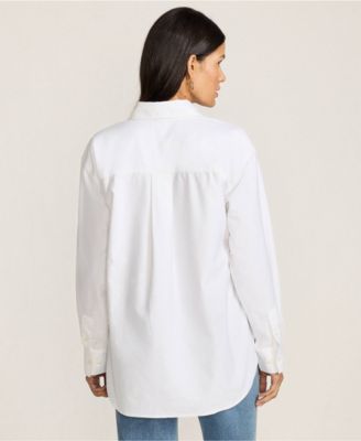 Women's Oversized Oxford Button Front Shirt