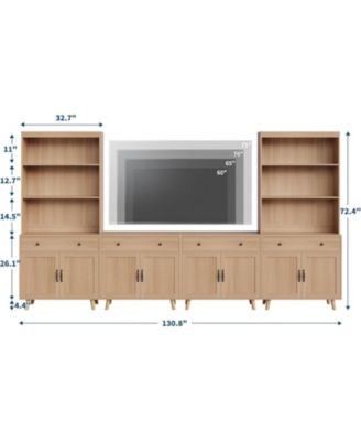 Storage Cabinet with Shelves and Drawers