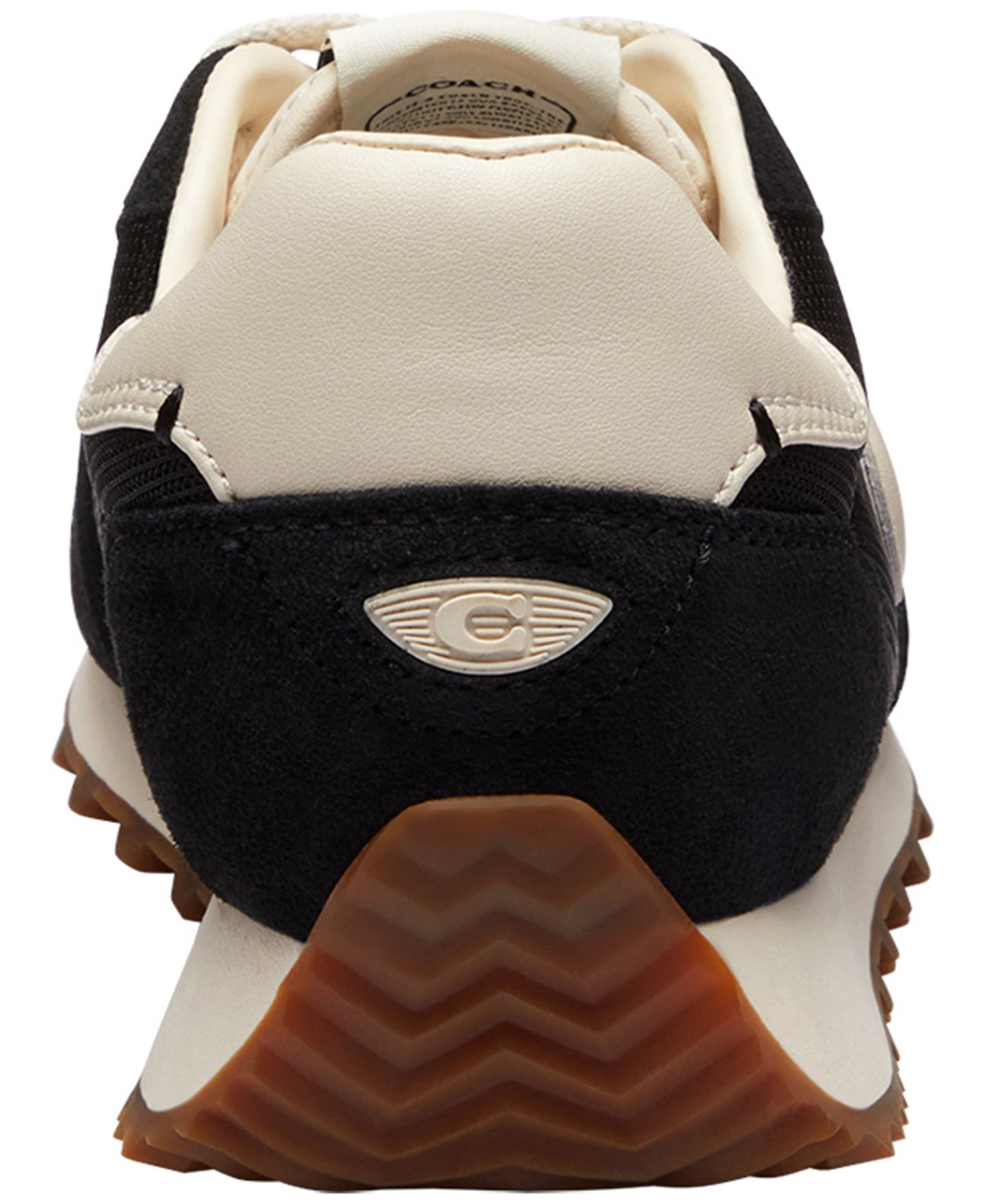 Женские кроссовки COACH Retro Essential Lace-Up Runner, цвет: Чёрный / Меловой — фото 3
