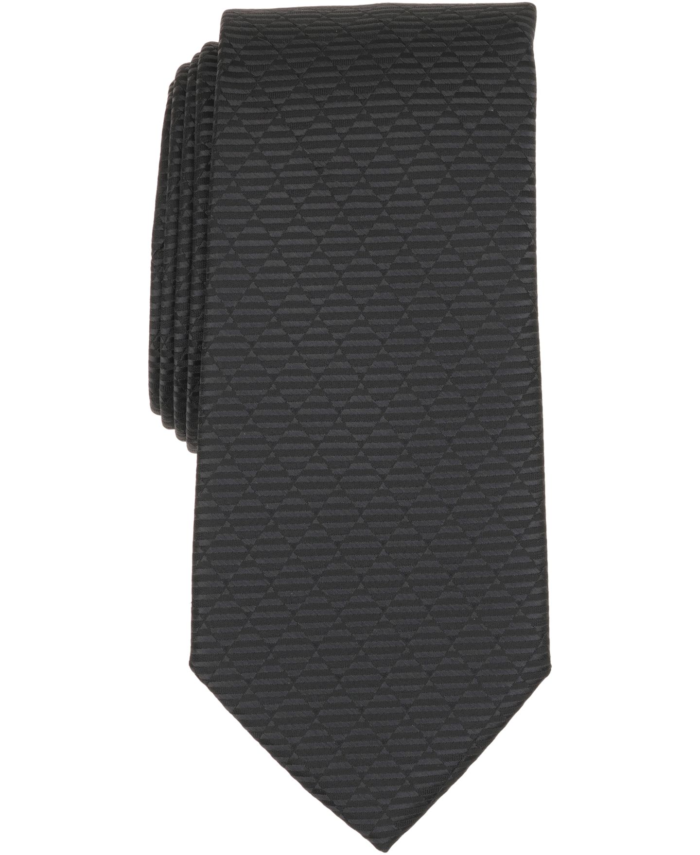 Мужской галстук Perry Ellis Portfolio Tarrant Solid Tie, цвет: Чёрный — фото 1