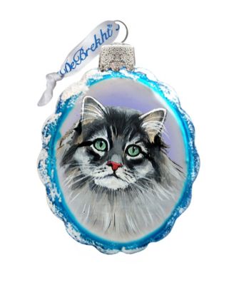 Siberian Forest Cat Mercury Holiday Ornament