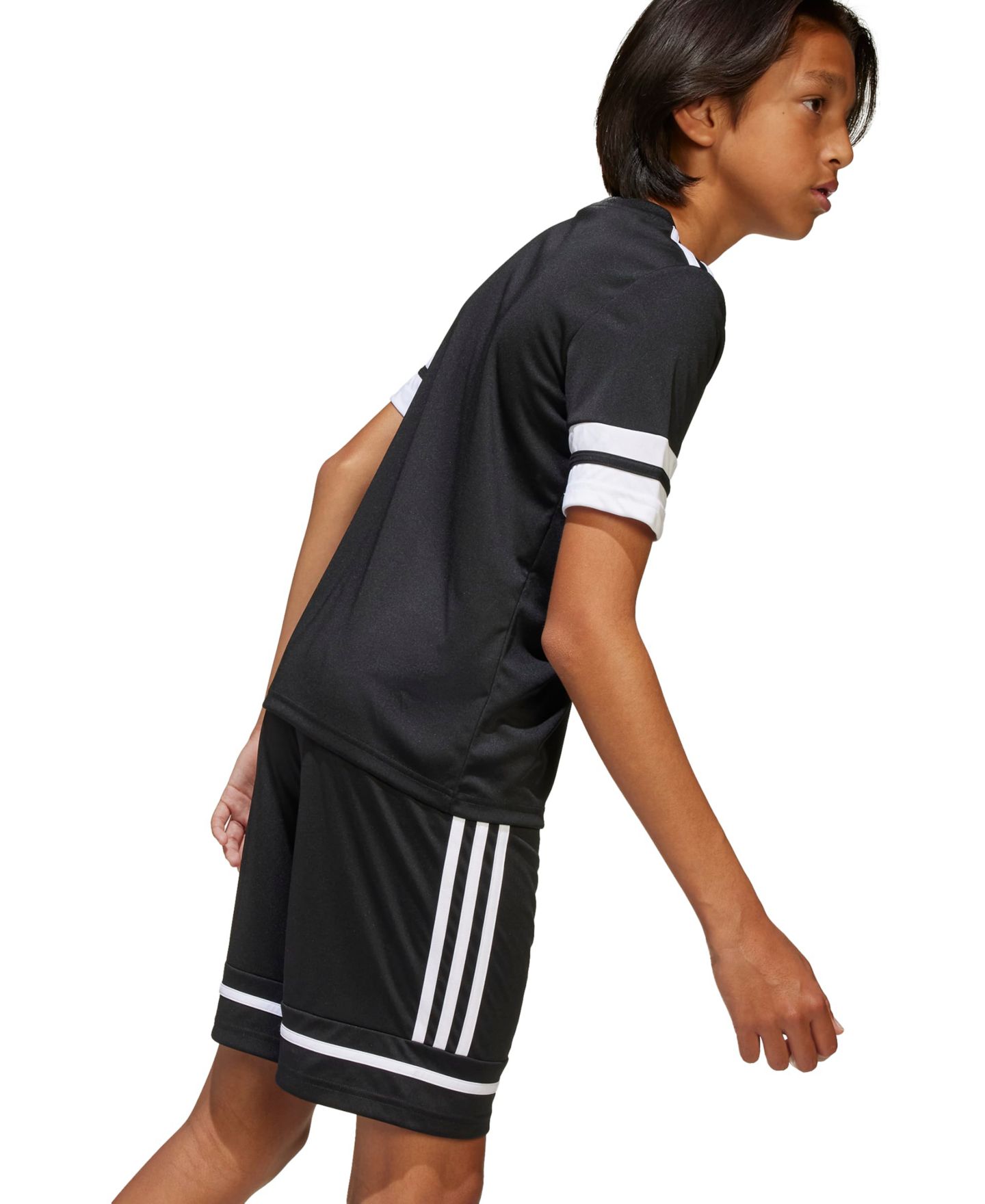 Детские шорты adidas Boys' and Girls' 6-20 Drawstring, цвет: Чёрный / Белый — фото 4