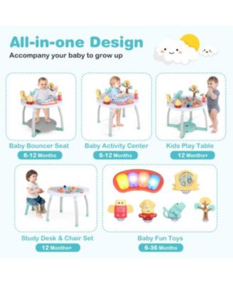 Toddler 5-in-1 Baby Activity Center with Bounce Seat & Toys