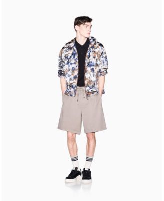 Men's Mercerized Cotton All Over Logo Print Polo Shirt