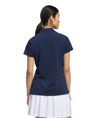 Women's Solid Short-Sleeve Polo Shirt