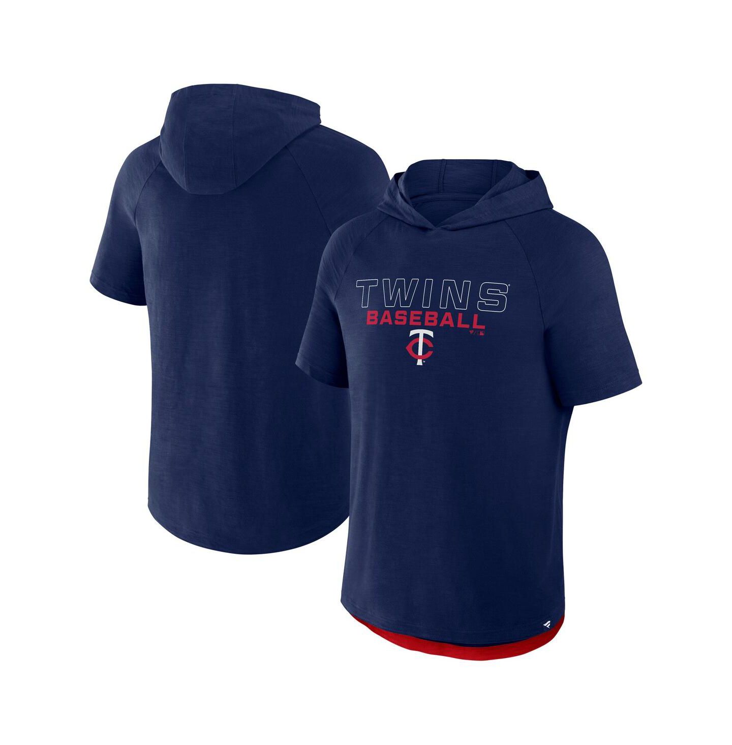 Мужское худи Fanatics Navy Minnesota Twins Clubhouse Optimal Play Raglan T-Shirt — фото 1