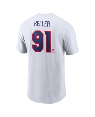 Men's Clayton Keller White USA Hockey 2026 Name & Number T-Shirt