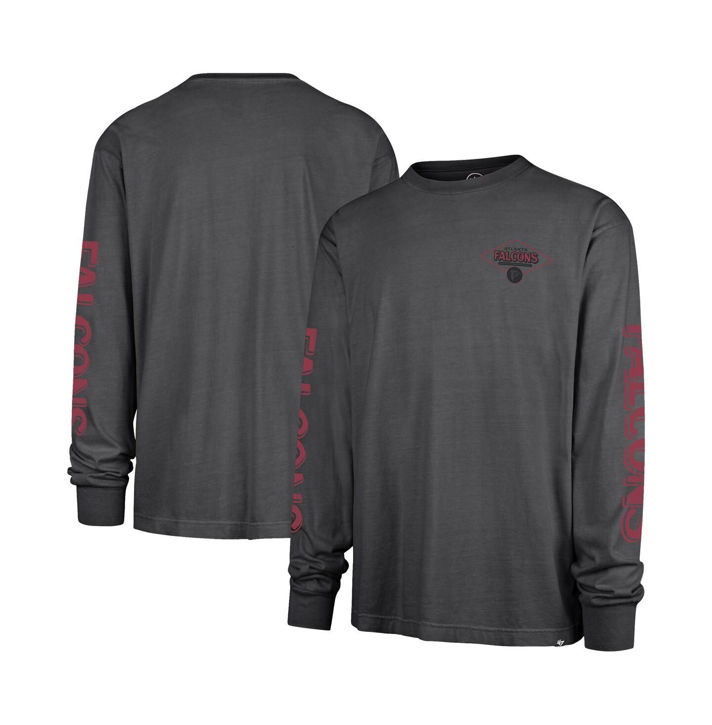 Мужская футболка '47 Brand Black Atlanta Falcons Cairn Ravine Foundation Long Sleeve — фото 1