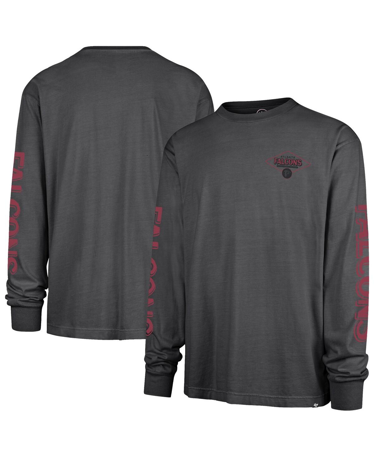 '47 Brand Men's Black Atlanta Falcons Cairn Ravine Foundation Long Sleeve T-Shirt - Charcoal