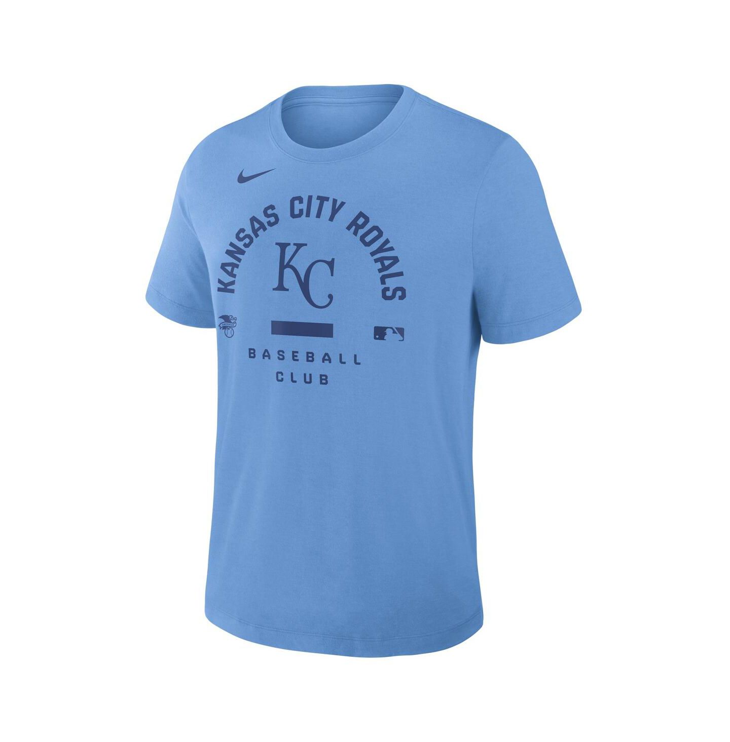 Мужская футболка Nike Light Blue Kansas City Royals Authentic Collection Early Work Tri-Blend Dri-FIT — фото 2