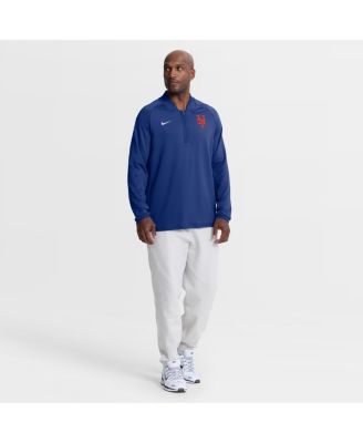 Men's Royal New York Mets Authentic Collection Dri-FIT Raglan Half-Zip Pullover Hoodie