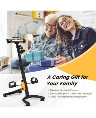 Pedal Exerciser with Adjustable Handgrip for Seniors