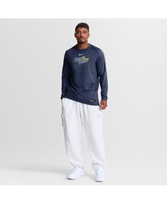 Men's Navy Tampa Bay Rays Authentic Collection Game Time Raglan Long Sleeve T-Shirt