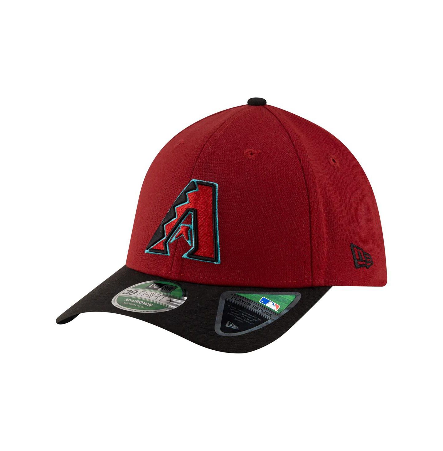 Мужская кепка New Era Red Arizona Diamondbacks Player Replica 39THIRTY M-Crown Flex Hat — фото 1