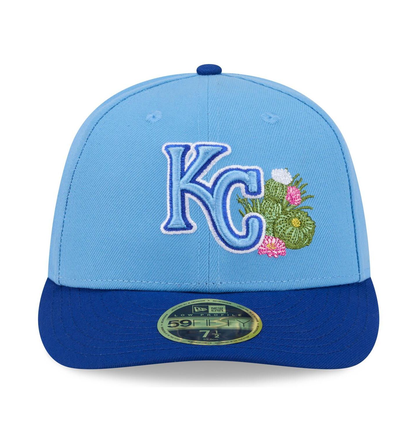 Мужская кепка New Era Light Blue/Royal Kansas City Royals 2026 Spring Training Low Profile 59FIFTY Fitted Hat — фото 2