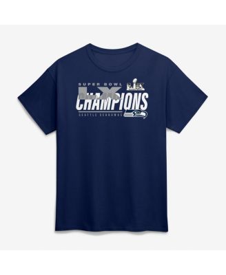 Men's College Navy Seattle Seahawks Super Bowl LX Champions Iconic Victory T-Shirt