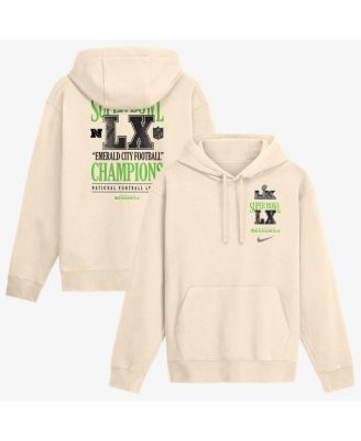 Men's Natural Seattle Seahawks Super Bowl LX Champions Long Ball Club Fleece Hoodie