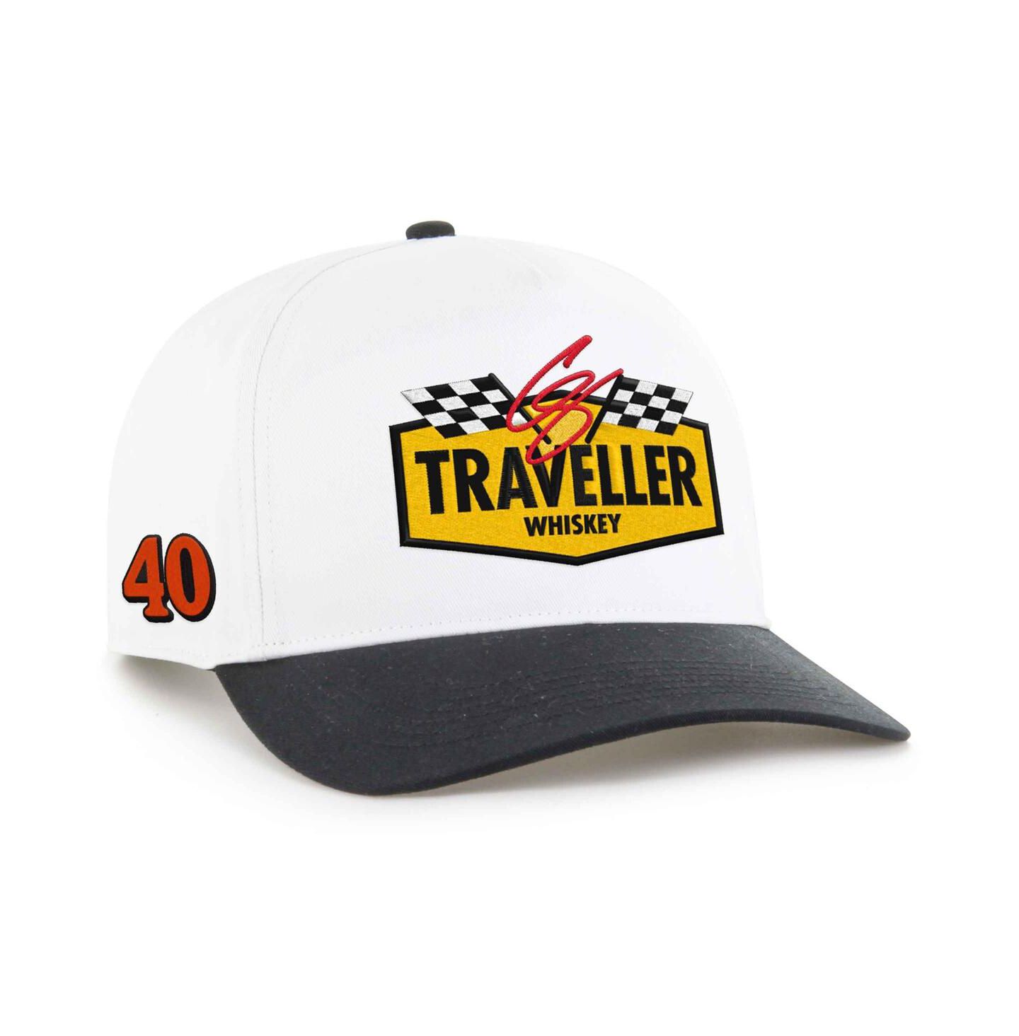 Мужская кепка '47 Brand White/Red Justin Allgaier Traveler Whiskey Two-Tone Hitch Adjustable Hat — фото 1