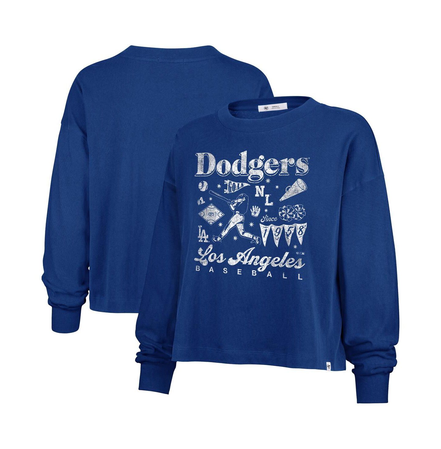 Женская футболка '47 Brand Royal Los Angeles Dodgers Team Collage Sydney Long Sleeve — фото 1