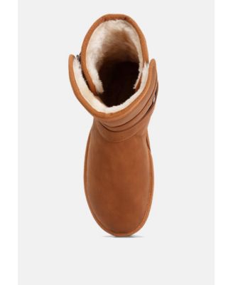 Womens basil buckle strap detail boots