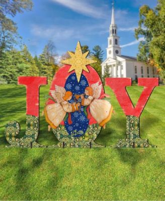 Joy Angels Wooden Outdoor Decoration