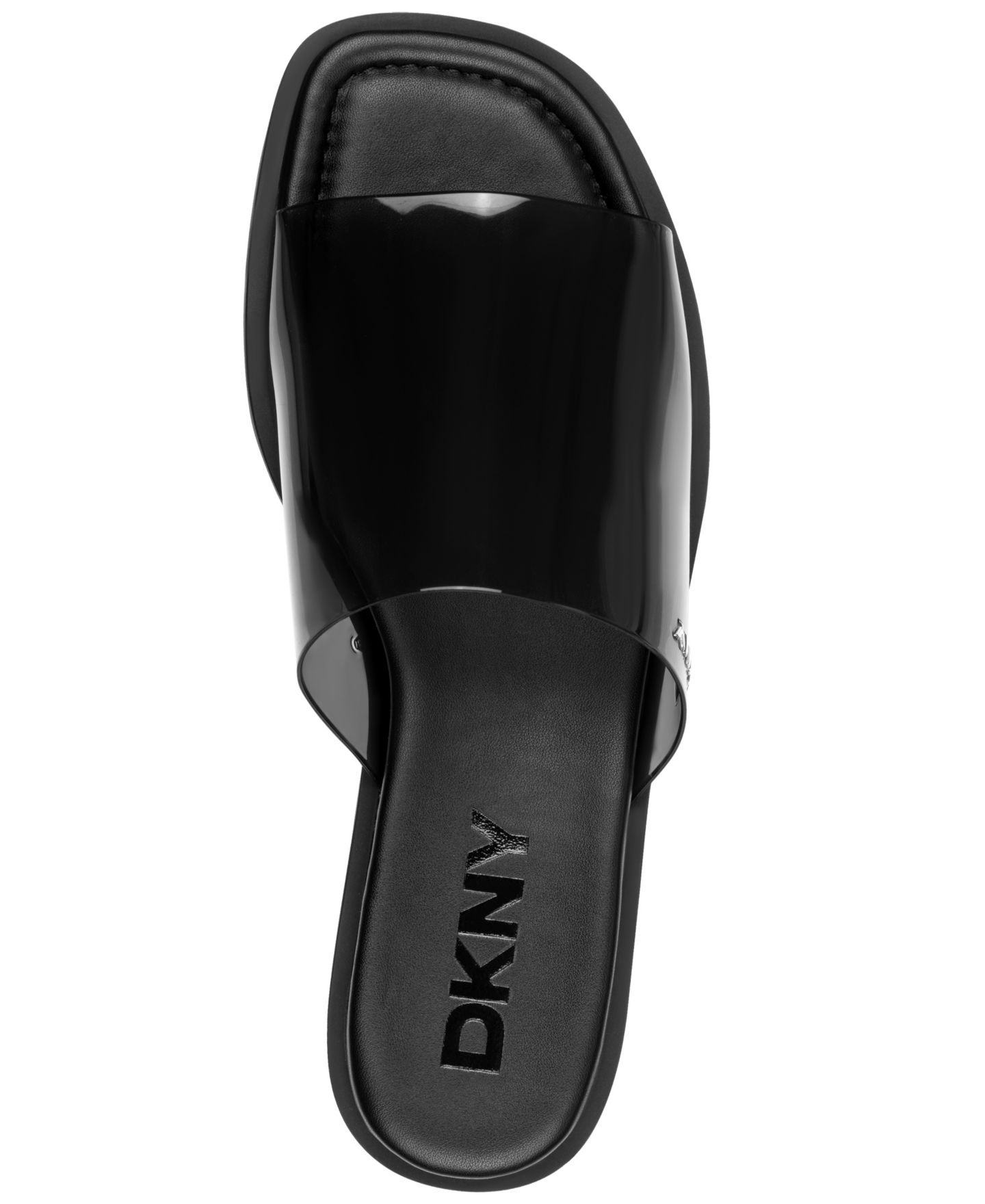 Женские сандалии DKNY Cataline Slide Flat, цвет: Чёрный гладкий — фото 4