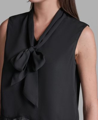 Women's Sleeveless Tie-Neck Top
