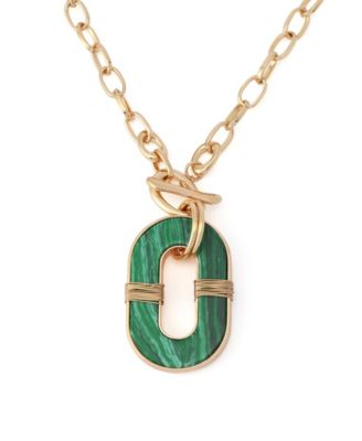 Malachite Link Reversible Pendant Necklace