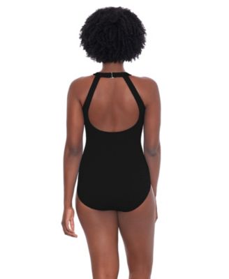 Women's Chlorine Resistant High Neck Mastectomy One-Piece Swimsuit