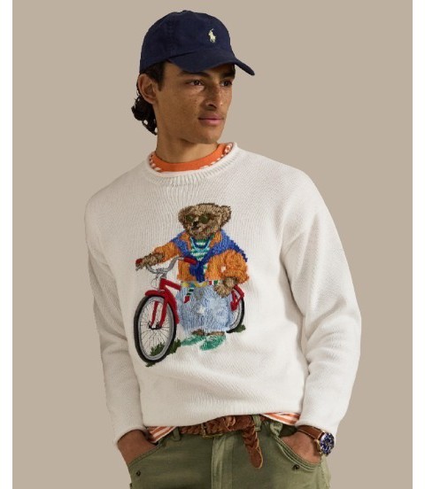 Мужские Polo Ralph Lauren Men's Bears Print Crewneck Sweater