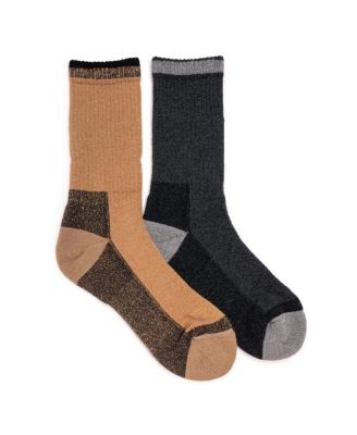 Men's Ruff N Tuff Work Wear Merino Wool Blend Crew Socks, 2 Pair Pack