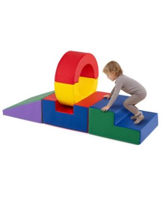 5-Piece Kids Climbing Toys with PU Leather Cover