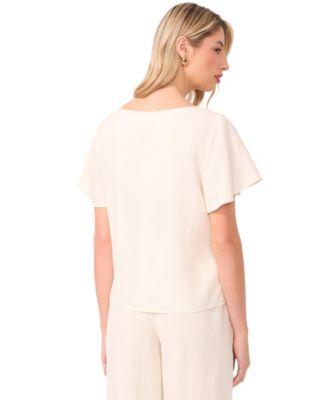 Women's Crew Neck Cropped Blouse