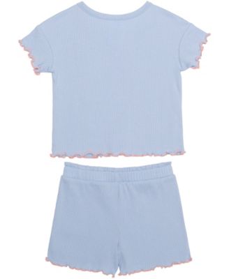 Girls' 2T-6X Hello Kitty Short-Sleeve T-Shirt and Shorts, 2-Piece Set