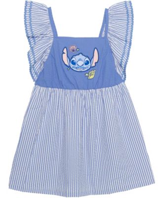 Girls' 2T-6X Stitch Flutter-Sleeve Dress