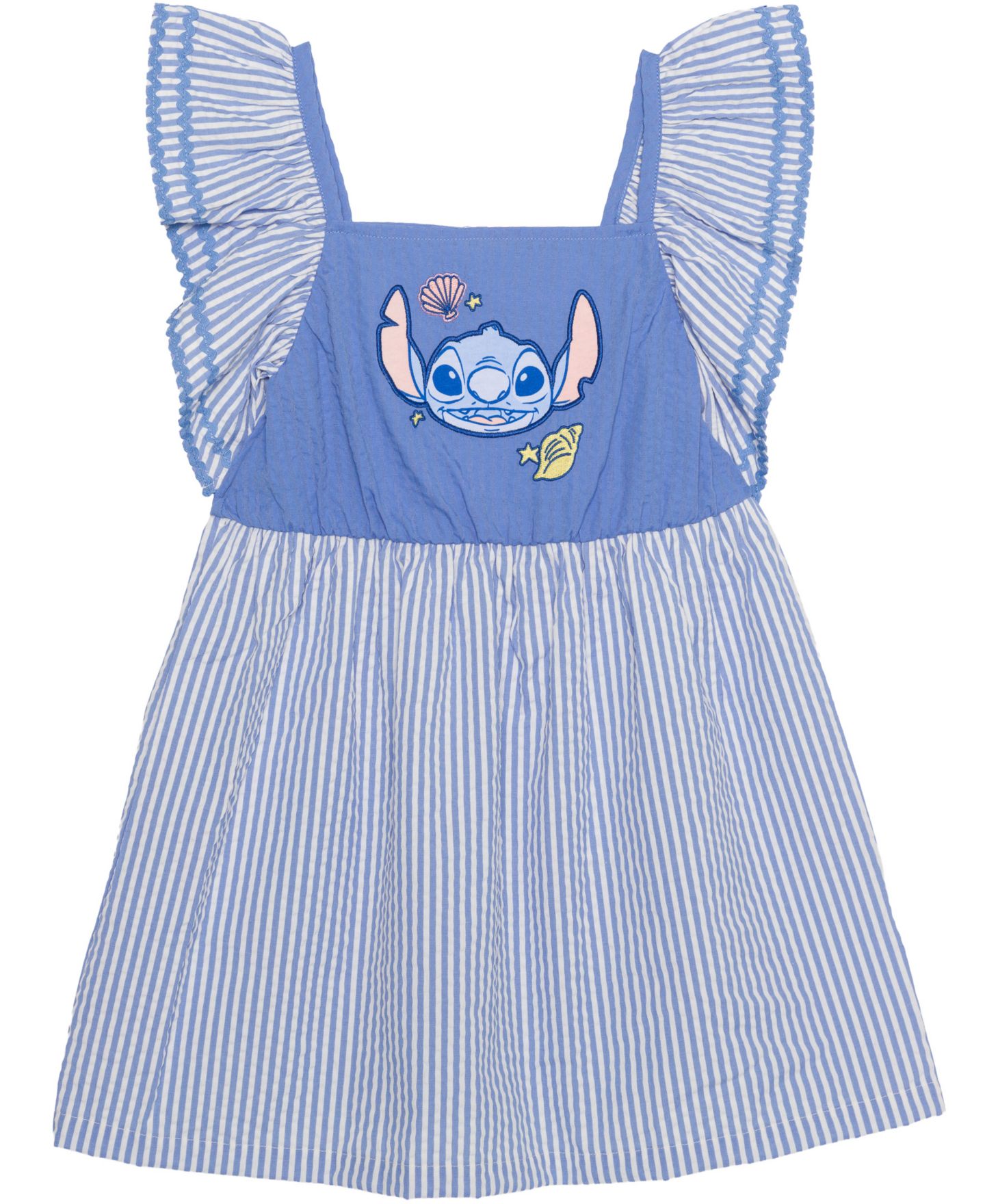 Платье Disney Stitch Flutter-Sleeve Dress для девочек, цвет: Синий — фото 1