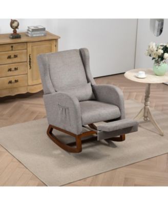 Modern Rocking Chair with Footrest