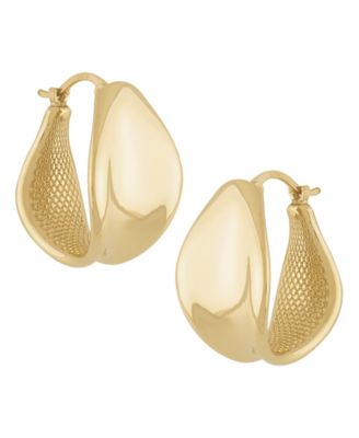 Bold Graduated Hoop Earrings Set in 14k Gold