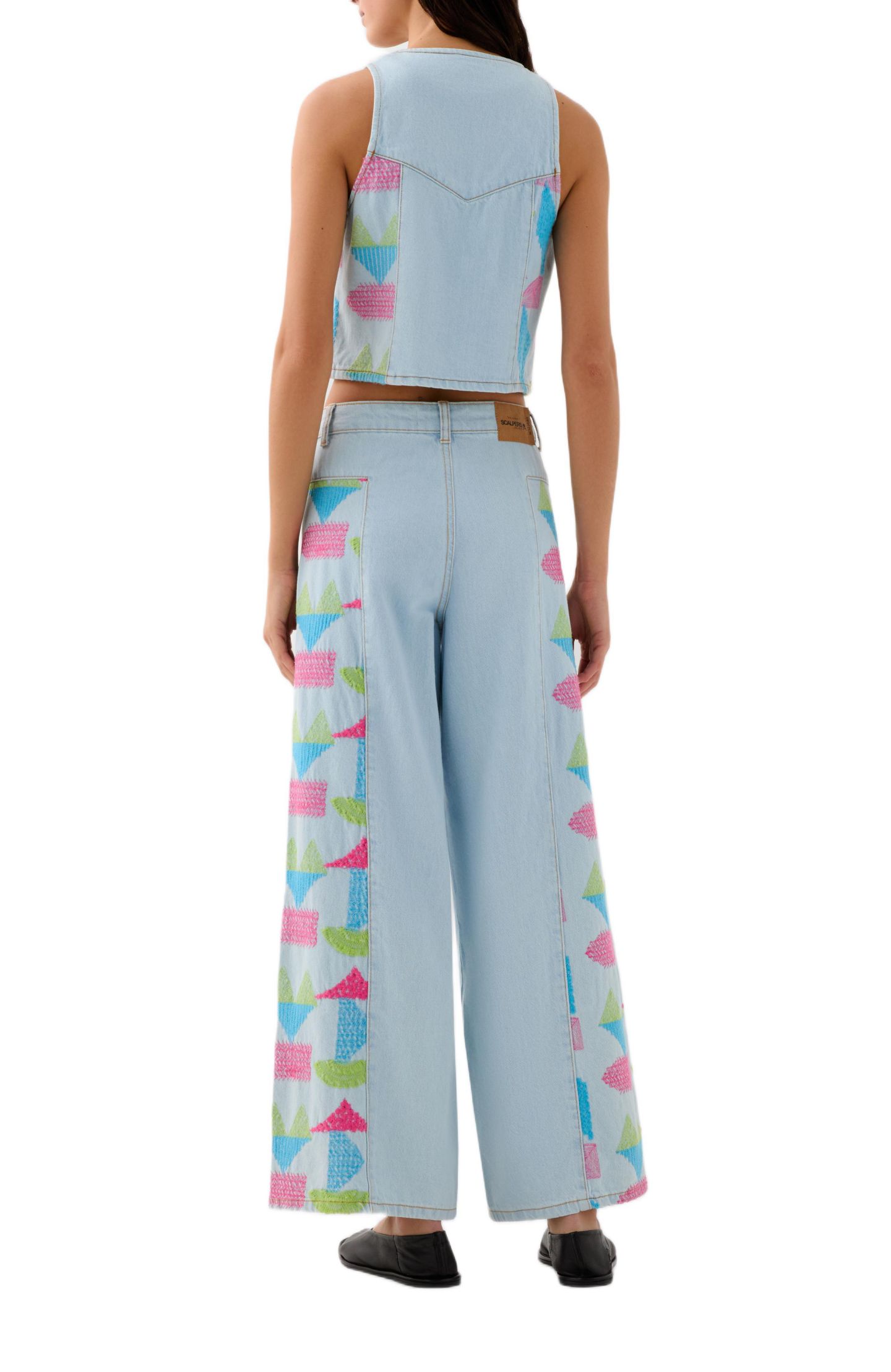 Женские брюки Scalpers Culotte Embside Denim, цвет: Lightblue — фото 3