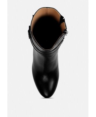 Cobra Womens Buckle Strap Embellished Ankle Boots