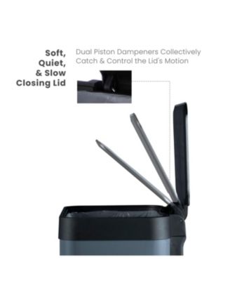 19 Gallon Large Kitchen Trash Can with Soft Close Lid, Liner-Free Stainless Steel Body